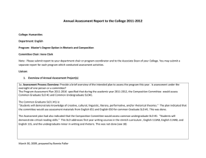 Annual Assessment Report to the College 2011-2012