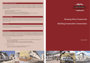 Reforming the social housing sector