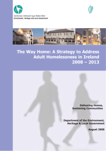 The Way Home: A Strategy to Address Adult Homelessness in Ireland