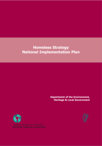 Homeless Strategy National Implementation Plan Department of the Environment, Heritage &amp; Local Government