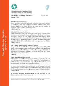 Quarterly Housing Statistics