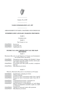 ———————— ARRANGEMENT OF PARTS, CHAPTERS AND SCHEDULES PART I Interpretation