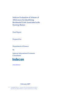 Indecon Evaluation of Scheme of Allowances for Qualifying Residential Units Associated with