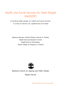 (HeSSOP) Health and Social Services for Older People