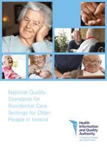 National Quality Standards for Residential Care Settings for Older