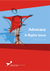 Advocacy A Rights Issue A Reflection Document • 2001