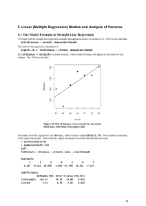 5. Linear (Multiple Regression) Models and Analysis of Variance