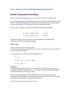 Double Exponential Smoothing