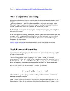 What is Exponential Smoothing?