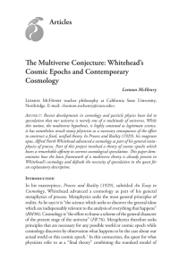 Articles The Multiverse Conjecture: Whitehead’s Cosmic Epochs and Contemporary Cosmology