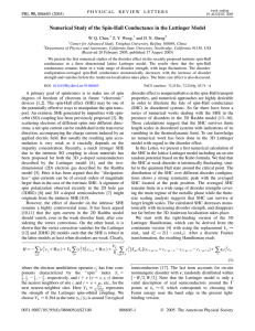 Numerical Study of the Spin-Hall Conductance in the Luttinger Model