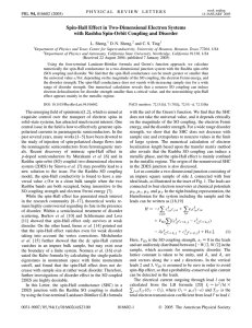 Spin-Hall Effect in Two-Dimensional Electron Systems L. Sheng, D. N. Sheng,