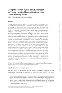 Using the Human Rights Based Approach Urban Housing Estate