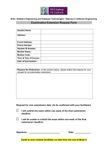 Examination Extension Request Form