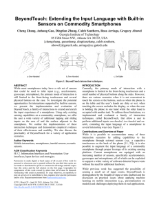 BeyondTouch: Extending the Input Language with Built-in Sensors on Commodity Smartphones