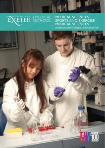 MEDICAL SCIENCES SPORTS AND EXERCISE UNDERGRADUATE SUBJECT BROCHURE 2017 1