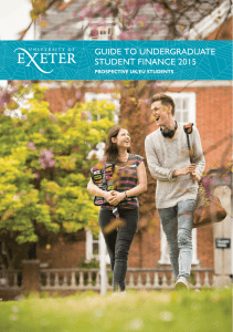 GUIDE TO UNDERGRADUATE STUDENT FINANCE 2015 PROSPECTIVE UK/EU STUDENTS