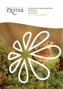 Biodiversity Enhancement Plan 2010-2015  www.exeter.ac.uk/sustainability