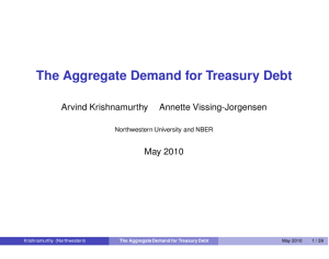 The Aggregate Demand for Treasury Debt Arvind Krishnamurthy Annette Vissing-Jorgensen May 2010