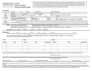 4-H 343 UME 4H Volunteer Annual Information Update