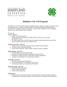 Baltimore City 4-H Programs