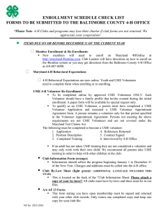   ENROLLMENT SCHEDULE CHECK LIST