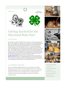 Getting Excited for the Maryland State Fair! 4-H Presents