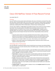 Cisco IOS NetFlow Version 9 Flow-Record Format Overview