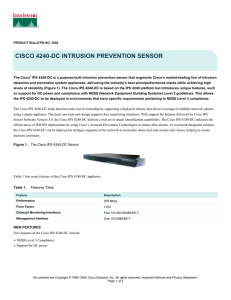 CISCO 4240-DC INTRUSION PREVENTION SENSOR