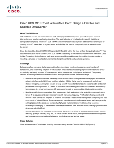 Cisco UCS M81KR Virtual Interface Card: Design a Flexible and