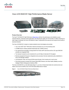 Cisco UCS B440 M1 High-Performance Blade Server Product Overview