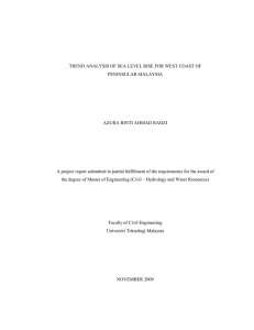 TREND ANALYSIS OF SEA LEVEL RISE FOR WEST COAST OF