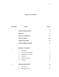 vii  TABLE OF CONTENTS CHAPTER