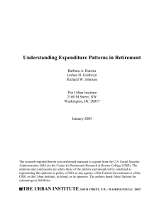 Understanding Expenditure Patterns in Retirement