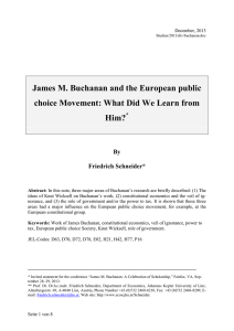 James M. Buchanan and the European public Him?