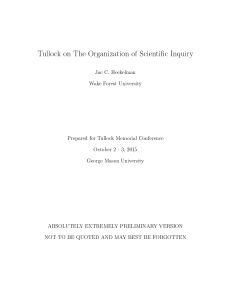 Tullock on The Organization of Scientic Inquiry