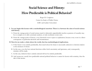 Social Science and History: How Predictable is Political Behavior?
