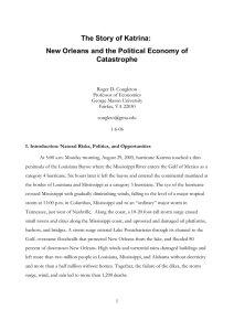 The Story of Katrina: New Orleans and the Political Economy of Catastrophe