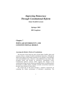 Improving Democracy Through Constitutional Reform  Chapter 7