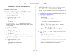 Answers for Problems Assigned Week 4