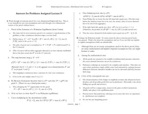 Answers for Problems Assigned Lecture 8
