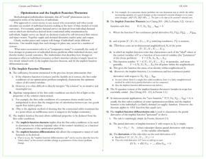 Optimization and the Implicit Function Theorems