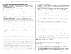 XVIII. Introduction to Partial Equilibrium Welfare Economics