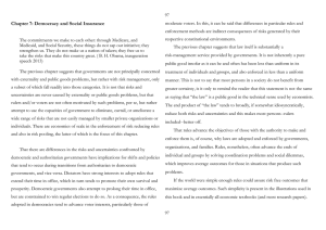 Chapter 7: Democracy and Social Insurance