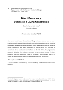 Constitutional Design Paper presented at the Conference on Constitutional Design