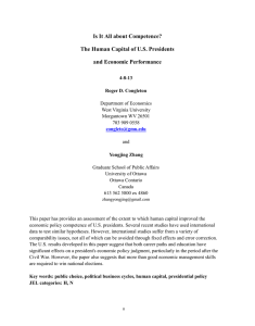 Is It All about Competence? The Human Capital of U.S. Presidents