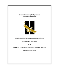 Houston Community College System Purchasing Department  HOUSTON COMMUNITY COLLEGE SYSTEM