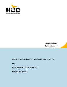 Procurement Operations Request for Competitive Sealed Proposals (RFCSP)