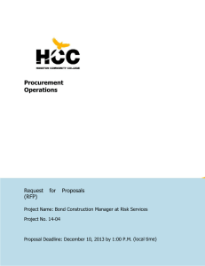 Procurement Operations Request  for  Proposals (RFP)