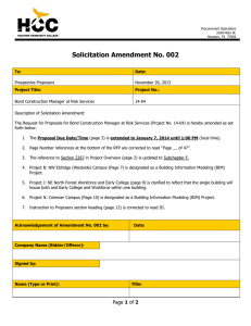 Solicitation Amendment No. 002